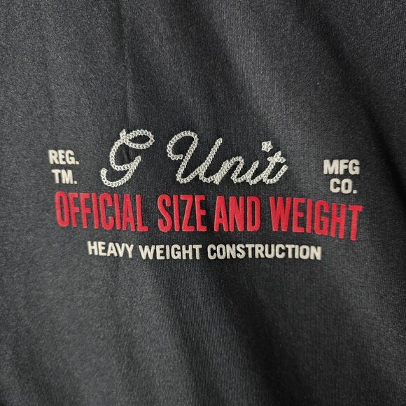 Vintage G-Unit Track Jacket Mens XL Black Red Full Zip Embroidered 50 Cent Y2K - Picture 3 of 12